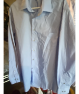 Men&#39;s VAN HEUSE Dress Shirt Cotton REGULAR Fit Long Sleeve Blue 16 1/2-3... - $27.34 CAD