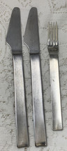 3 Piece (2 Knife 1 Fork) Pure Pattern Stainless Flatware Set by Gourmet ... - £11.17 GBP