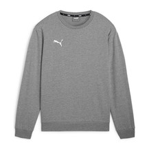 Puma TeamGoal Casuals Crew Neck Sweat Men&#39;s Soccer Sports Top Gray NWT 65859233 - £50.41 GBP