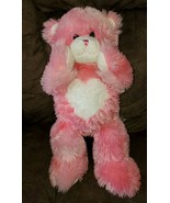 Build A Bear - Fluffy Pink Plush Teddy Bear with Heart - Magnetic Hands - 16" - $15.44