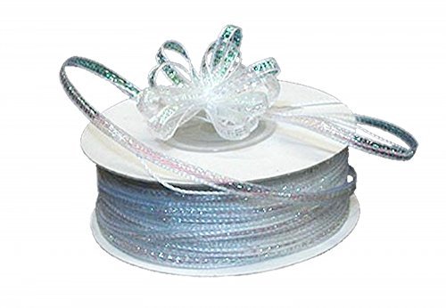 3mm-1/8 Organza Pull Bow Ribbon White 50Yd by Party Favors Plus - $4.74