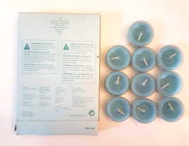 Partylite Universal Tealight Candle Lot 10 in Box VO4642 Seaside Mist Light Blue - £7.72 GBP