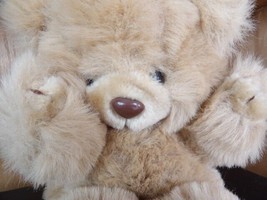 Vintage 1984 Prestige Toy Corp Plush Oatmeal Stuffed Teddy Bear 9&quot; - £19.10 GBP