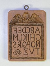 Springerle Gingerbread Cookie Stamp Mold Hornbook w/Angel 2121 German Alphabet - £25.90 GBP