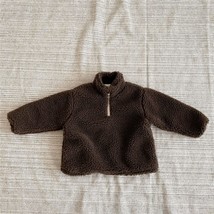 Winter unisex fleece thicken high collar sweatshirts boys and girls solid color  - £69.63 GBP