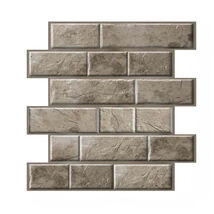 Anyhouz 10pcs Vinyl Tile Self Adhesive Dark Brown Rock Textured Pattern ... - $65.90