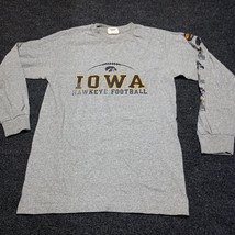 Vintage Iowa Hawkeye Football Shirt Adult Small Gray Cotton Exchange Lon... - $37.84 CAD