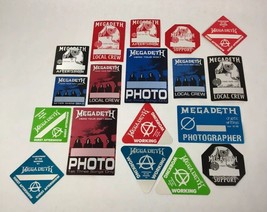 18 x Megadeth sticker for Hero RISK HERO Tour satin backstage passes - Rare Lot - £22.01 GBP