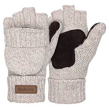 Bodvera Thermal Insulation Fingerless Texting Wool Gloves for Women and Men - £32.24 GBP