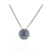 David Yurman Amethyst Pendant Necklace 17&quot; Sterling Silver Estate DY686 - $246.51