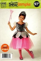 Simplicity Sewing Pattern 0830 Costume Ballerina Fairy Girls Size 4-8 - $4.99