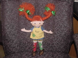 16&quot; Pippi Longstocking Cloth Doll With Outfit and Poseable Pony Tails - £46.70 GBP