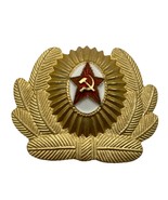 Vintage Russian Soviet Military Metal Hat Pin Badge Red Star Ukraine USSR - $23.74