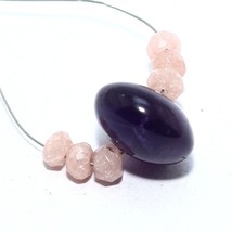 Amethyst Rondelle Jade Beads Briolette Natural Loose Gemstone Making Jewelry - £2.32 GBP