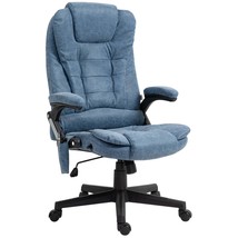 HOMCOM Blue Heated Reclining PU Leather Massage Office Chair w/Remote - $3,697.42 MXN