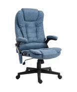 HOMCOM Blue Heated Reclining PU Leather Massage Office Chair w/Remote - €171,59 EUR