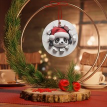 3D Funny Panda Christmas Ornament, Christmas Gift, Holiday Tree Decor - £8.78 GBP