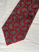 Vintage Jos A Bank Executive Collection Repp Tie Red Paisley All Silk US... - $372.49 MXN