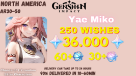 Genshin Impact | Yae Miko, 36000 Gems, 250+ Wishes | North AMERICA-show Orig... - £26.67 GBP