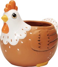 Sixdrop Chicken Planter - 6.5 Inch Succulent Flower Pot - Chicken Christmas - £26.72 GBP