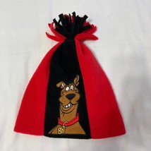 Vintage Scooby-Doo Beanie Hat Fleece Tassel Cap Red Black Toboggan One Size - $18.88