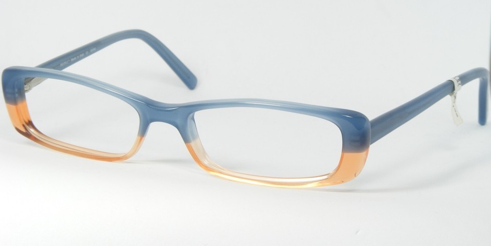 PEOPLE 275 13 BLUE /TRANSPARENT BROWN EYEGLASSES GLASSES 49-15-135 Italy... - $50.04