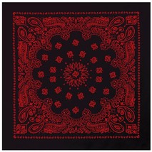 Rothco Jumbo Trainmen Paisley Bandana Cotton Black Red Headwrap FaceCove... - $9.53