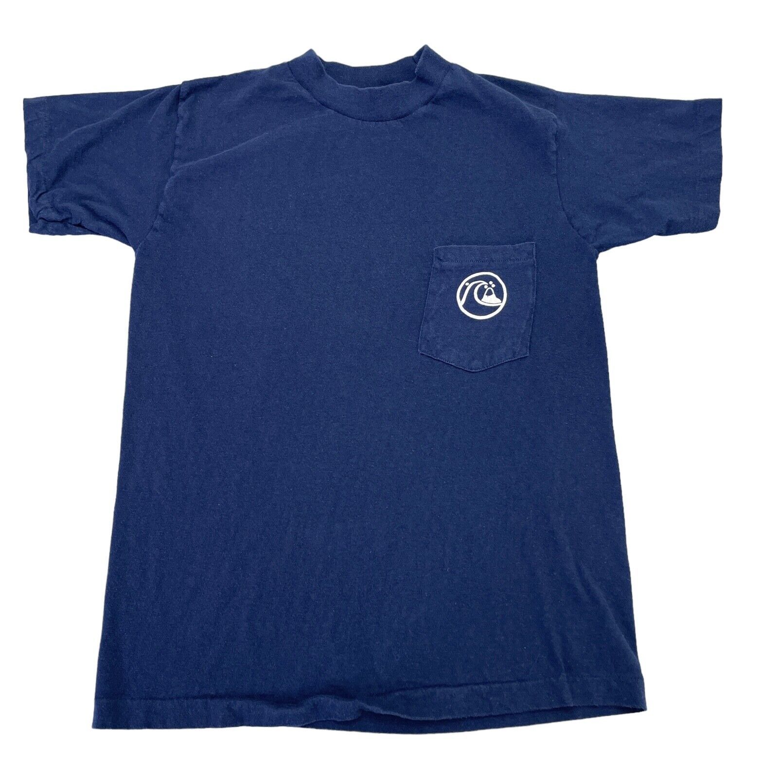 Vtg Quiksilver T-shirt 70s 80s Short Sleeve Pocket Single Stitch Surf 17"x24" - $99.00
