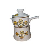 RARE Noritake Progression China GEORGETOWN 9084 fondue warmer base &amp; Pot... - $65.90 CAD