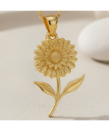 Handmade Marigold Flower Necklace | 925 Sterling Silver Jewelry | Botani... - $43.99