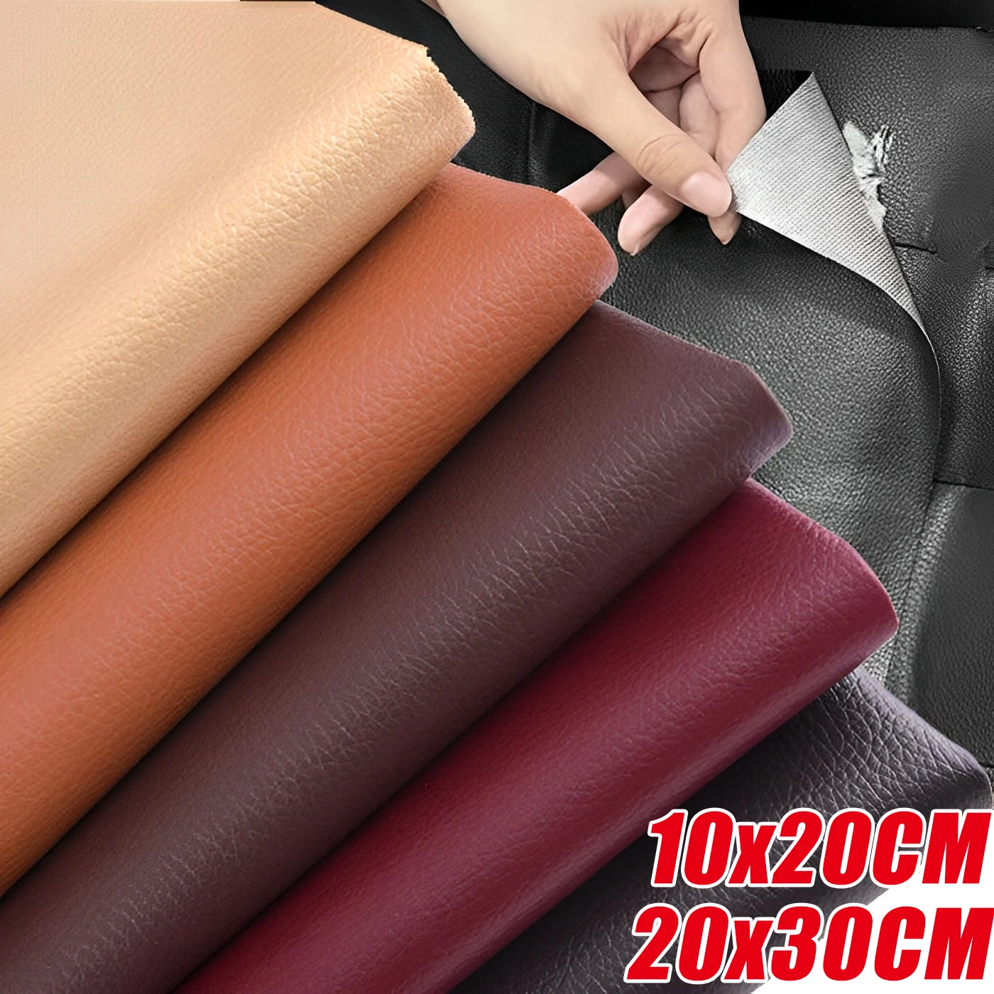 Car Seats Repair Patches Self-Adhesive Leather PU Fabric Stickers for Leather - £10.28 GBP+