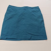 Merona Women&#39;s Turquoise Cotton Blend Stretch Lined Pencil Skirt Size 16 - $10.39