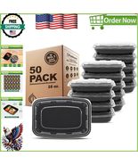 Airtight 50 Count Meal Prep Containers - Healthy Portion-Controlled Bent... - $43.35 CAD