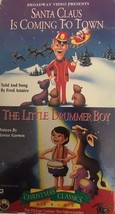 Santa Claus Is Coming To Town &amp; The Little Drummer Boy(Vhs 1989)TESTED-RARE Vint - £30.52 GBP