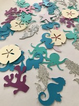 Seahorse Confetti, under the sea confetti, Mermaid confetti, Nautical Co... - $6.93