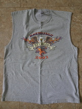 Harley-Davidson Motorcycle Men's Sleeveless T-shirt Large Gray - Sturgis 2001 - $20.00