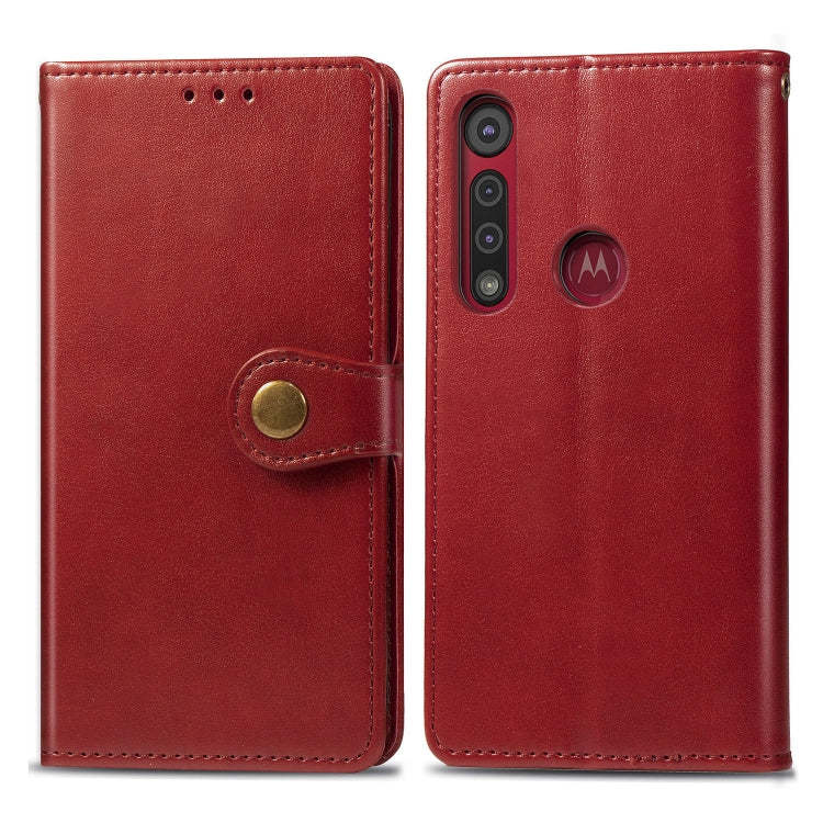 For Motorola Moto G8 Play Retro Solid Color Leather Buckle Phone Case with Lanya - £3.13 GBP
