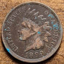 1899 Indian Head Cent Penny Extra Fine XF Details Partial Diamond Green ... - $11.97