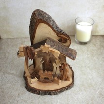 Home Decor Nativity Scene Gift, Olive Wood Holy Family Nativity Set, Perfect Chr - £39.34 GBP