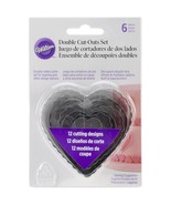 Wilton 6-Piece Nesting Fondant Double Sided Cut Out Cutters, Hearts,Silver - £10.23 GBP
