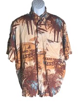 NATURAL ISSUE Men&#39;s Short Sleeve GRAND HOT WEST Hawaiian Shirt Large - $9.89