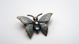 Vintage Silver Butterfly Brooch Pin 3.6cm - £7.91 GBP