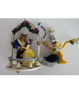 Lot 2 Enesco Disney Beauty and the Beast &amp; Lumiere Christmas Ornaments V... - $497.08 MXN