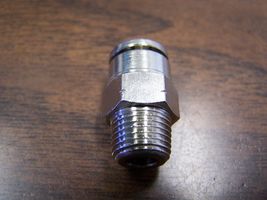Nickel Plated Fitting 1/4" push lock straight to 1/8" npt Push To Connec... - $5.99
