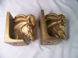 Vintage Chalkware Horse Head Bookends Chalk - £7.78 GBP