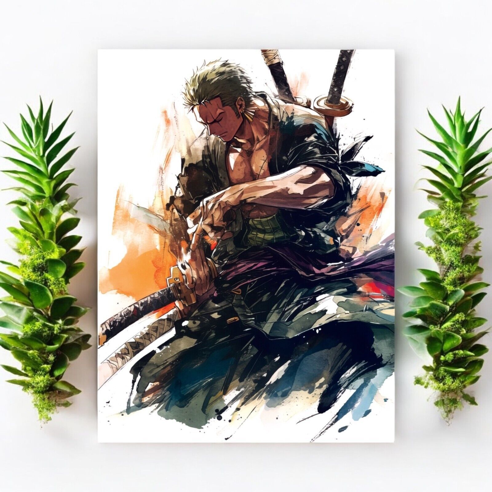 One Piece Roronoa Zoro Pirate King Straw Hat Home Decor Metal Wall Art P... - $9.94+