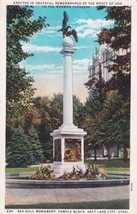 Sea Gull Monument Temple Block Salt Lake City Utah UT Postcard C61 - £2.34 GBP