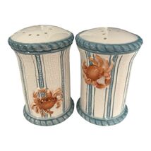 VTG Fitz and Floyd Seaboard Crab Salt &amp; Pepper Shakers – Coastal Blue &amp; ... - $16.20