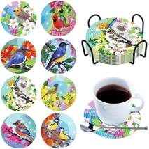 8 PCS Hummingbird Diamond Painting Coasters, Diamond Art Coasters with H... - $12.44