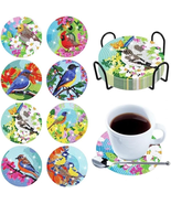 8 PCS Hummingbird Diamond Painting Coasters, Diamond Art Coasters with H... - £9.82 GBP